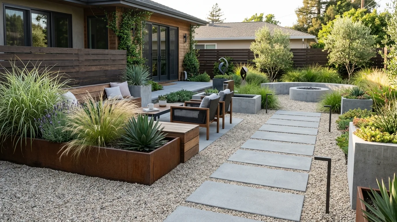 Border Gravel Strip Along the House